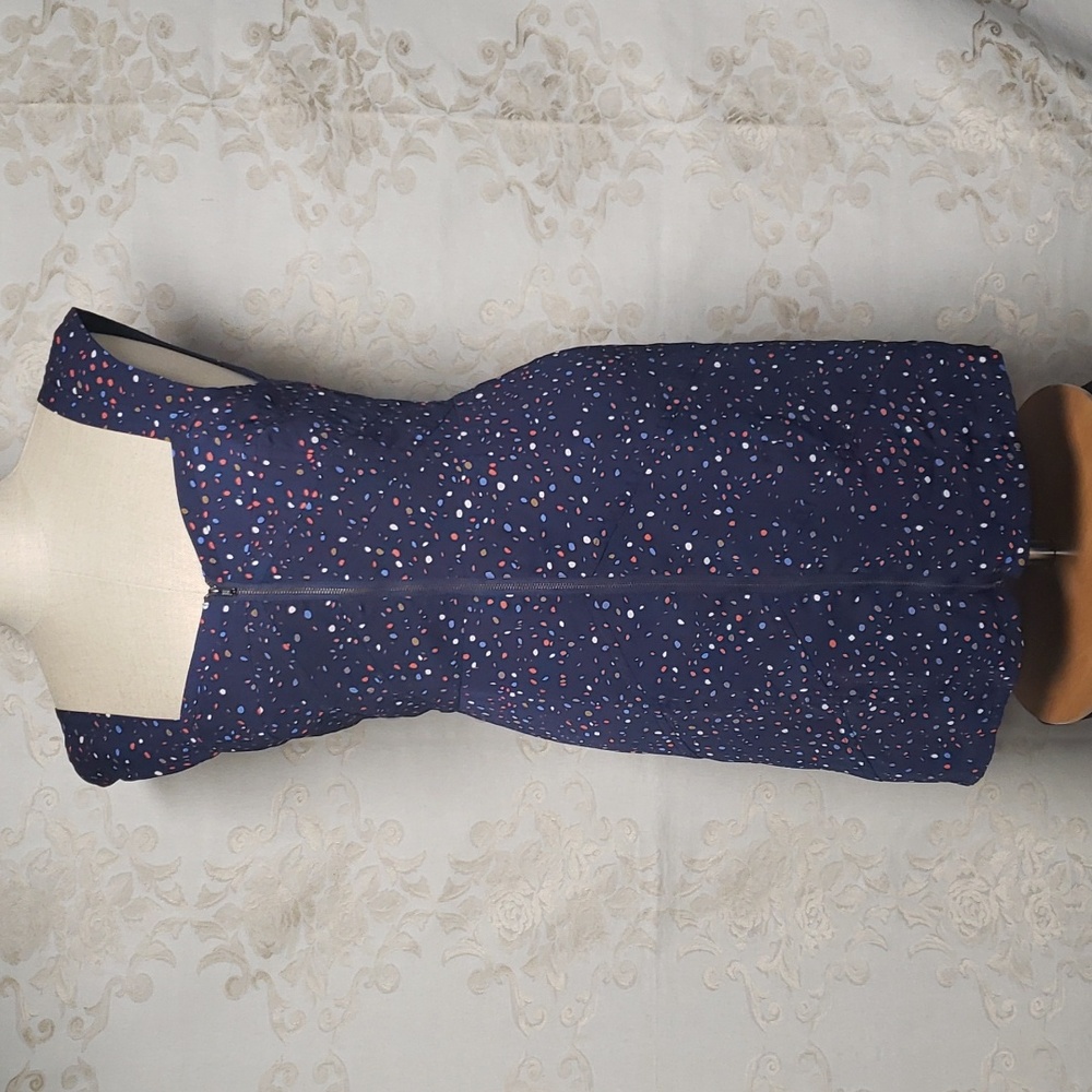 BCB Generation Galaxy Print Navy Unique Zip Up Front Dress (M)